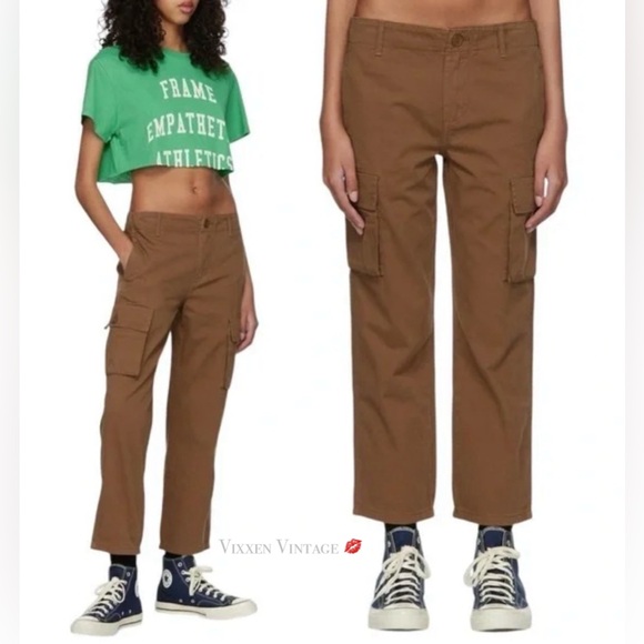 Frame Denim Pants - FRAME 'RELAXED-FIT UTILITY PANT' IN WASHED LATTE